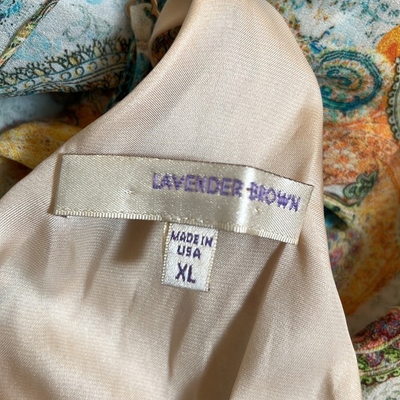 Lavender Brown Halter Paisley Floral Maxi Dress - Picture 13 of 16